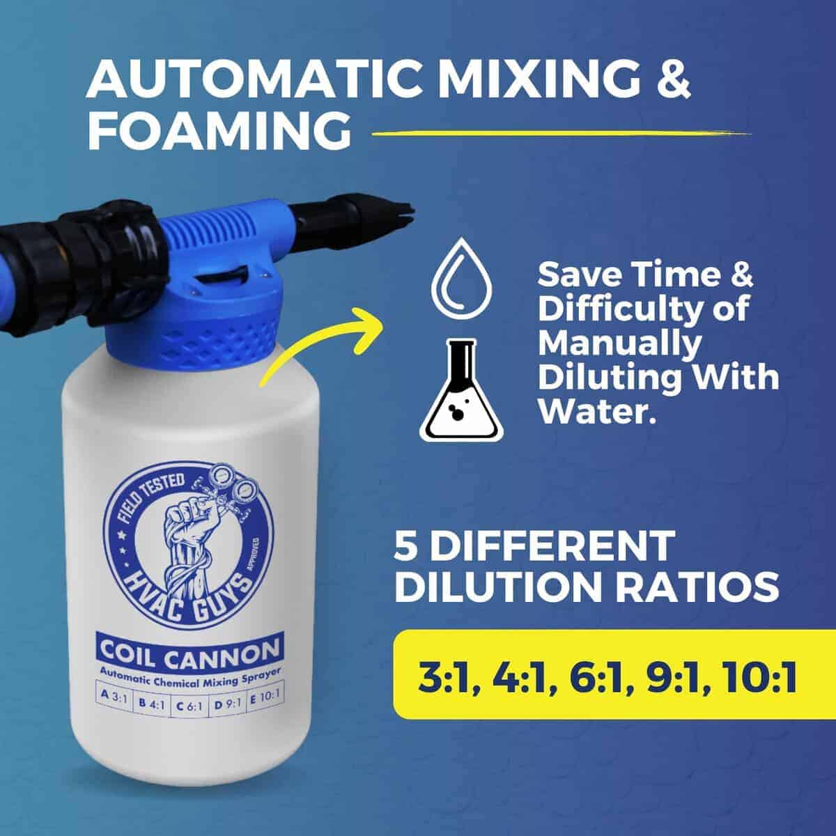 HVAC Guys Coil Cannon Cleaner Mixing Sprayer para - Imagen 3