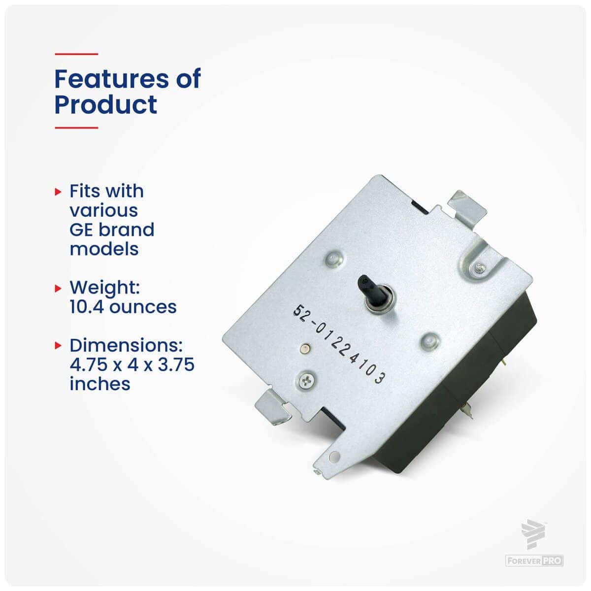 ForeverPRO WE4M527 Temporizador para Secadora GE WE4M365 - Imagen 6