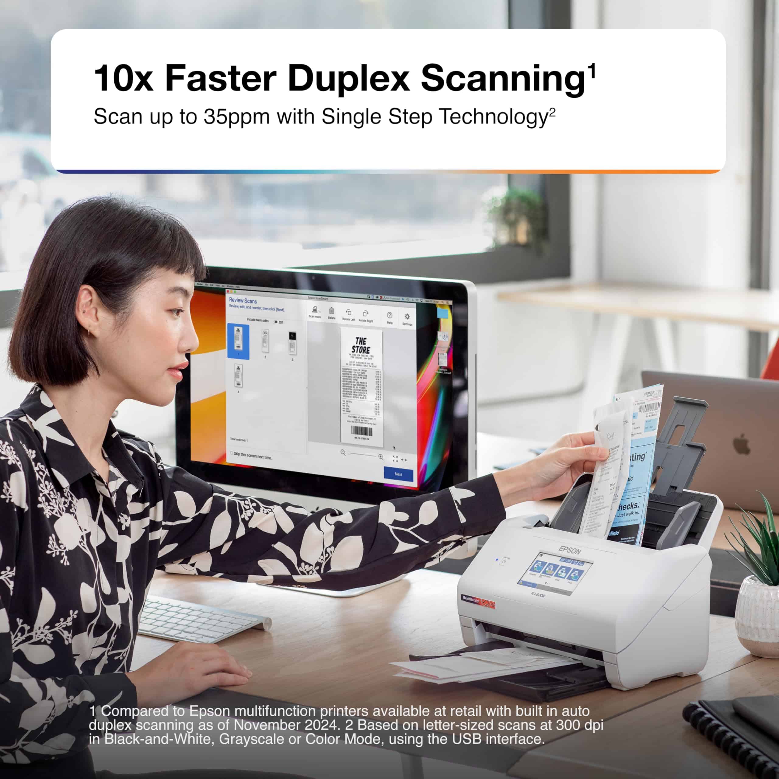 Escáner de recibos y documentos Epson RapidReceipt RR-600W - Imagen 8