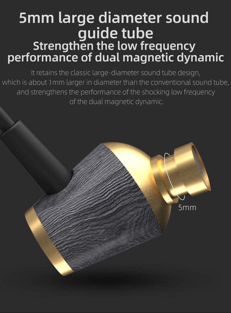 Audífonos dinámicos intrauditivos CCA CST, HiFi con graves - Imagen 6