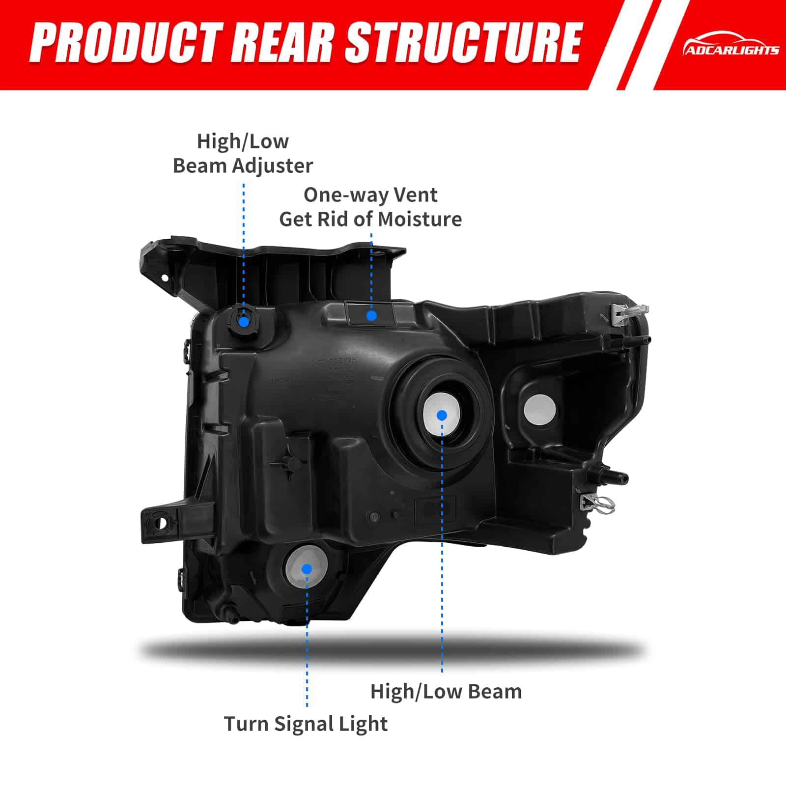 Conjunto de faros para Ford F150 Pickup 2009-2014 por - Imagen 5