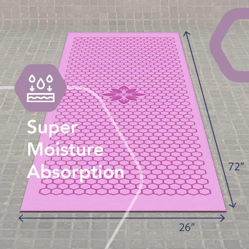 Tapete Toalla de Yoga Antideslizante Clever Yoga - Absorbe - Imagen 8