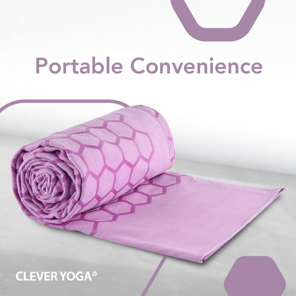 Tapete Toalla de Yoga Antideslizante Clever Yoga - Absorbe - Imagen 7