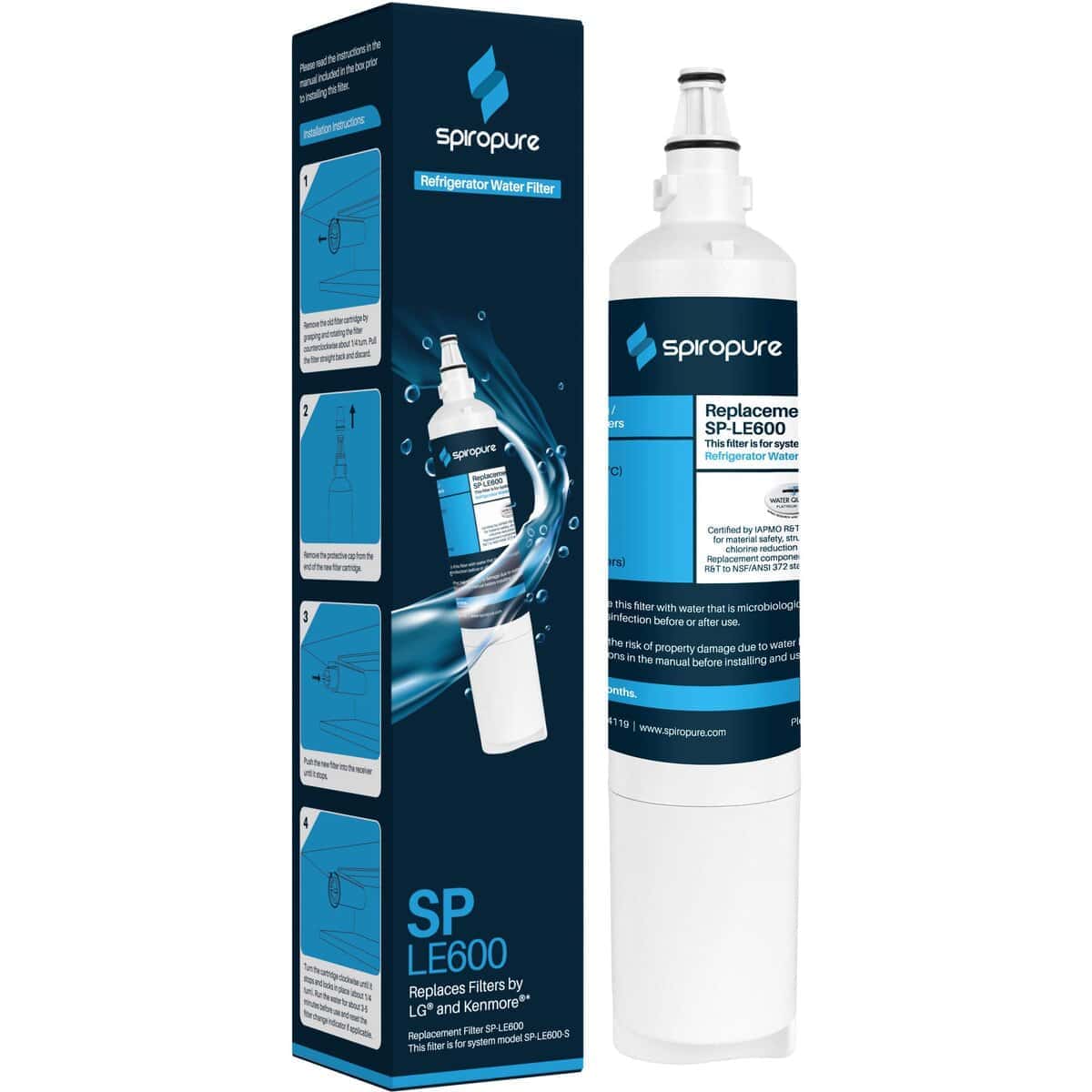 SpiroPure SP-LE600 Filtro de agua para refrigerador
