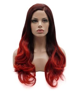 Pelucas de Encaje Sintético Lushy Hair -Rojo Raíz Oscura Omb