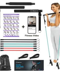 Kit de Barra de Pilates Portátil Goocrun -Negro - Estándar