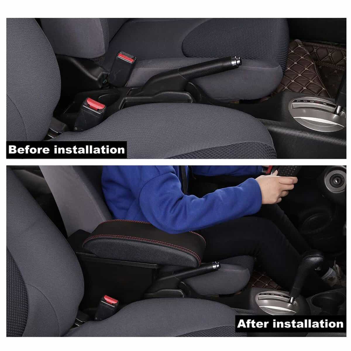 YJYWZH Caja reposabrazos para Honda Fit Jazz 2002-2008 Caja - Imagen 5