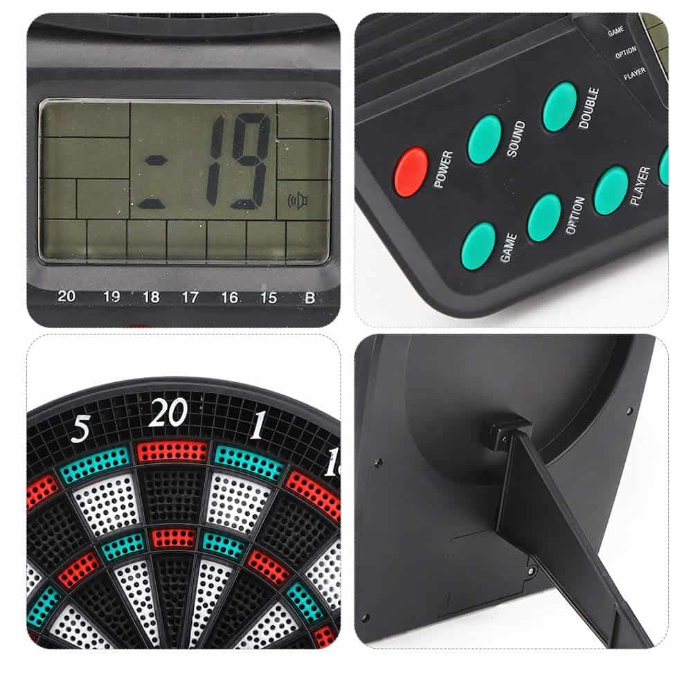 Huakii Tablero de dardos electrónicos de puntuación mini de - Imagen 9