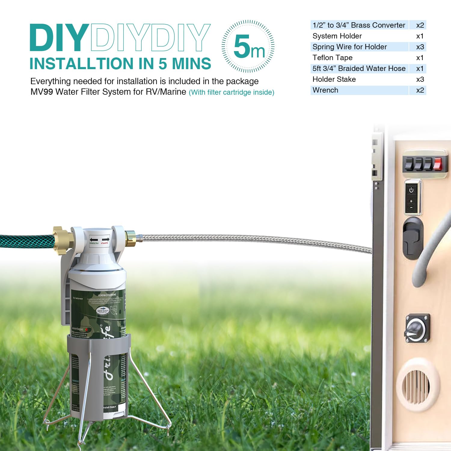 Filtro de agua para RV FRIZZLIFE - Certificado NSF/ANSI - Imagen 4