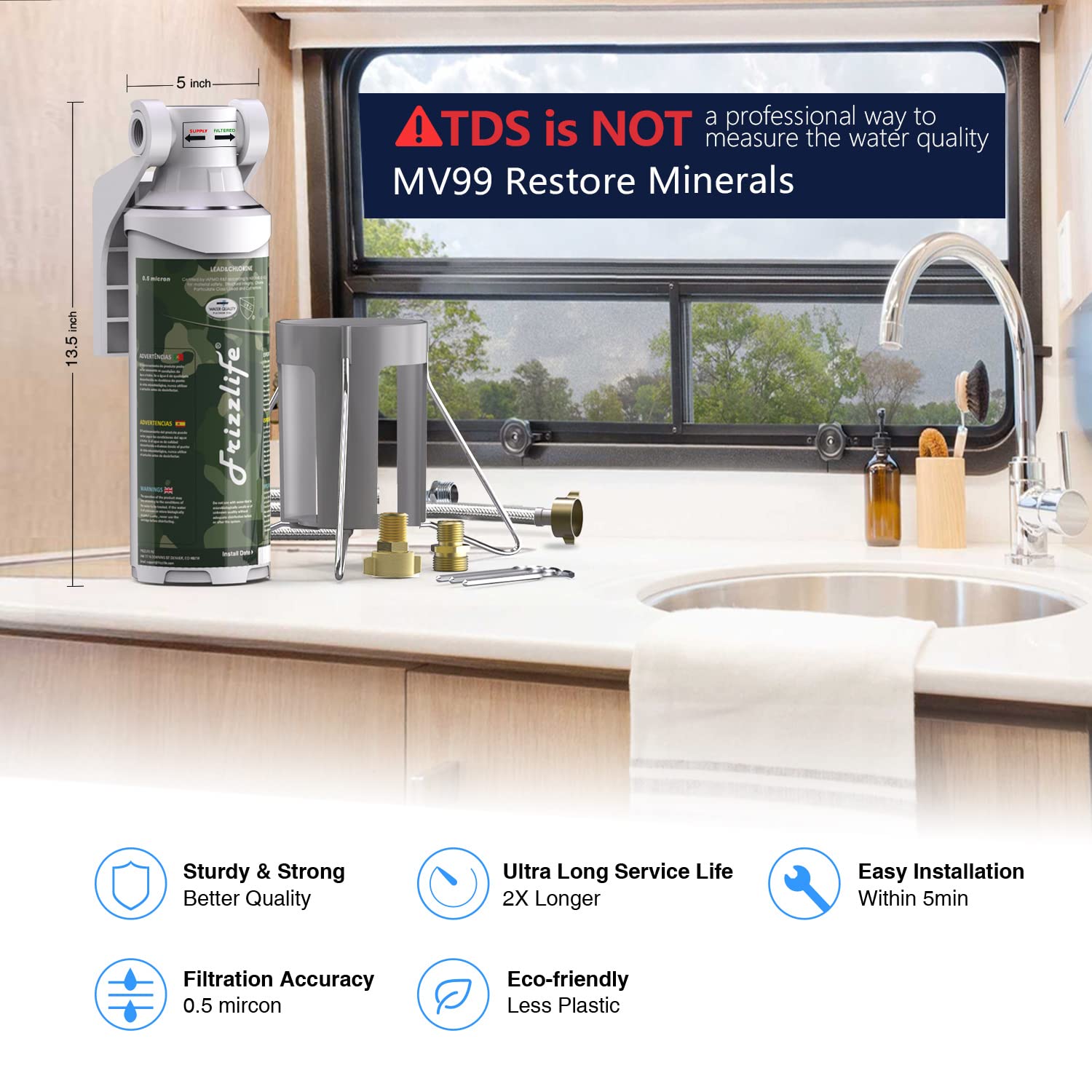 Filtro de agua para RV FRIZZLIFE - Certificado NSF/ANSI - Imagen 5