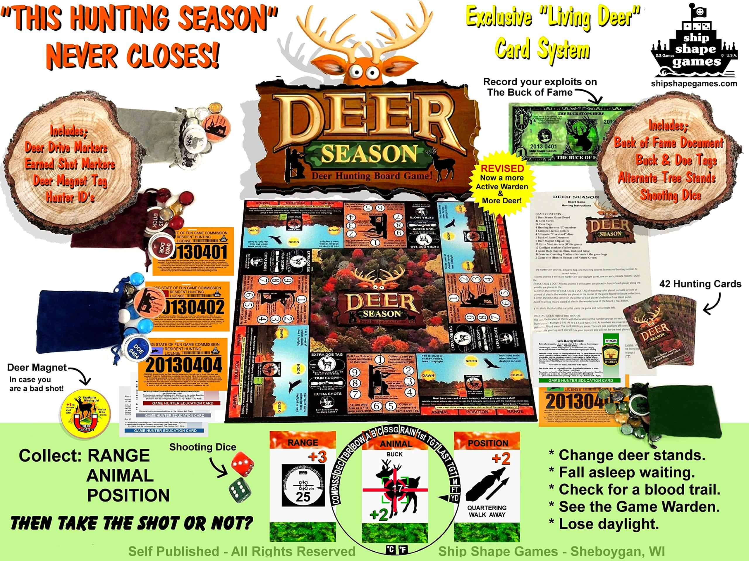 Juego de Mesa Deer Season - Juego de Caza - Nueva Edición - Imagen 3