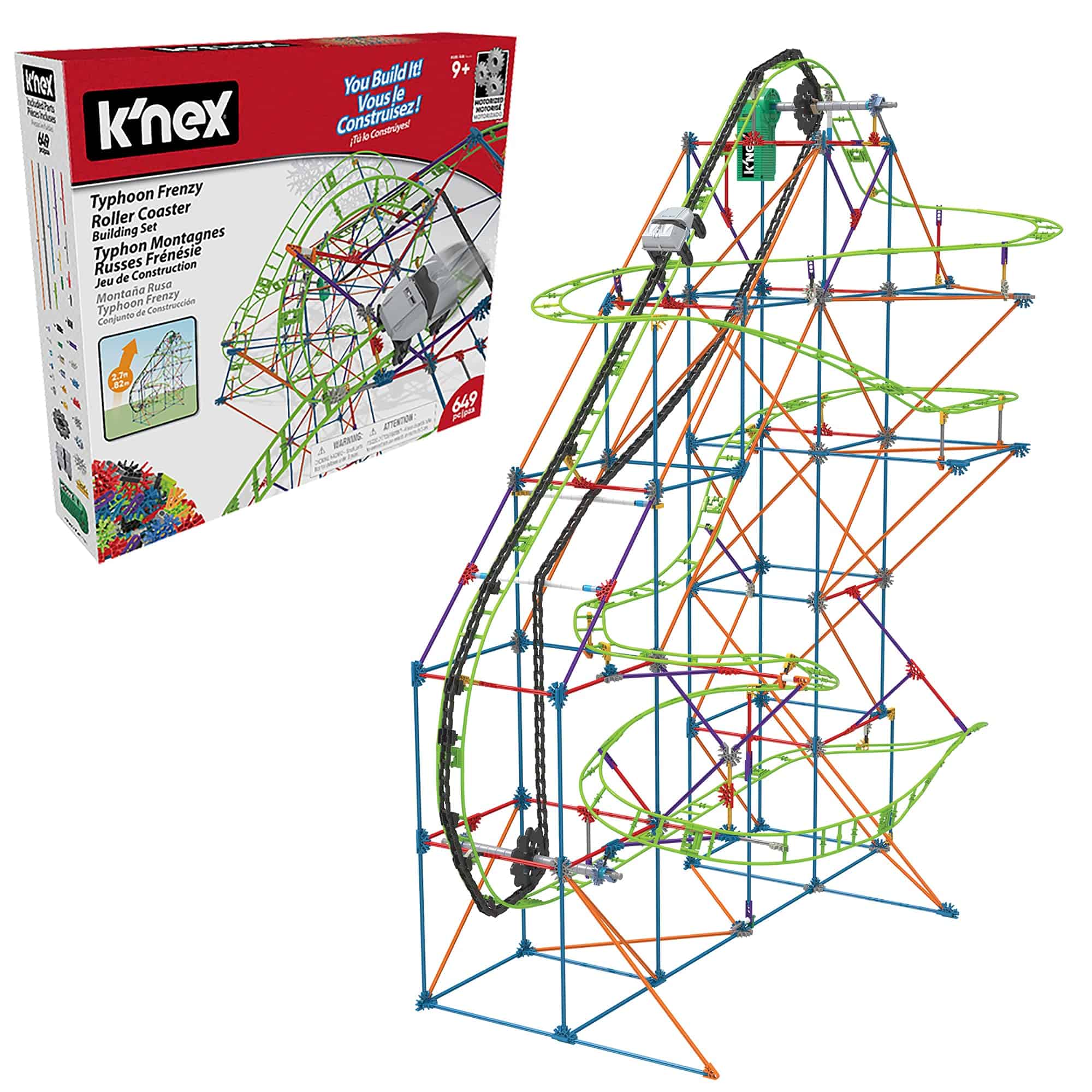 K'Nex 51438 TYPHOON FRENZY ROLLER COASTER BUILDING SET -