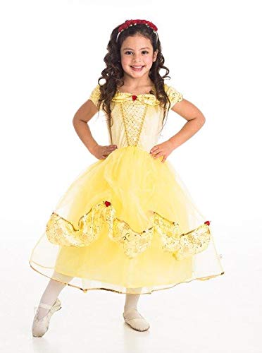 Disfraz de Princesa Belle Amarilla Deluxe de Little - Imagen 4