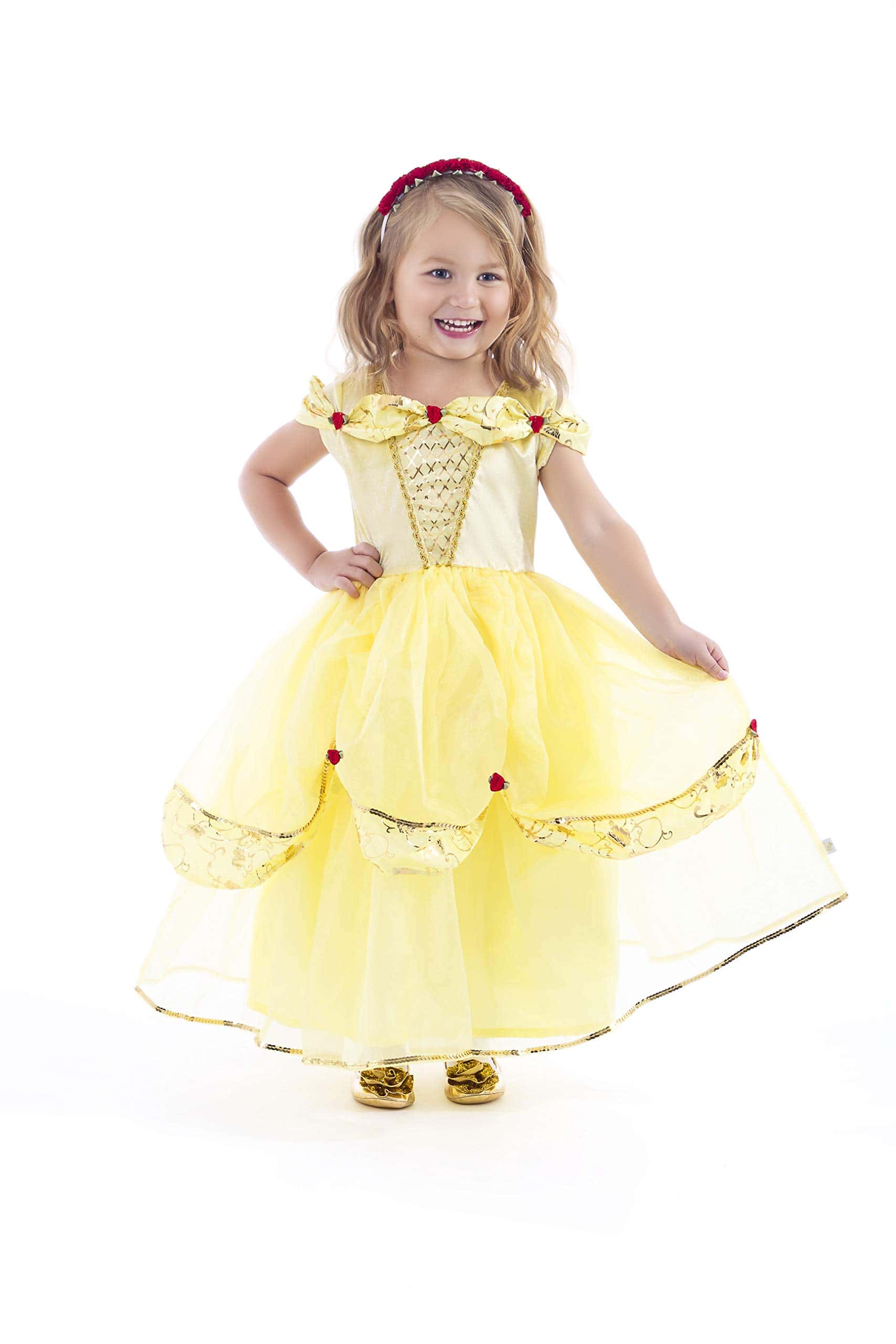 Disfraz de Princesa Belle Amarilla Deluxe de Little