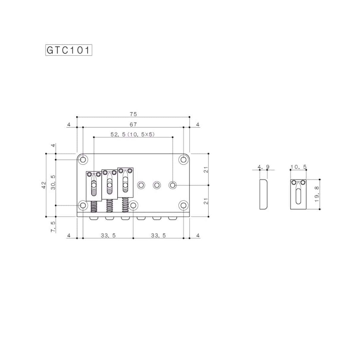 Puente rígido Gotoh con selleta de latón bañada en oro - Imagen 7