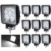 Paquete de 10 luces de trabajo LED cuadradas para carretera