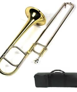 Trombón Alto Eb Moz con Acabado en Laca Dorada con Estuche