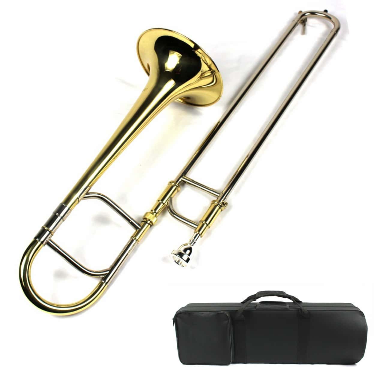 Trombón Alto Eb Moz con Acabado en Laca Dorada con Estuche