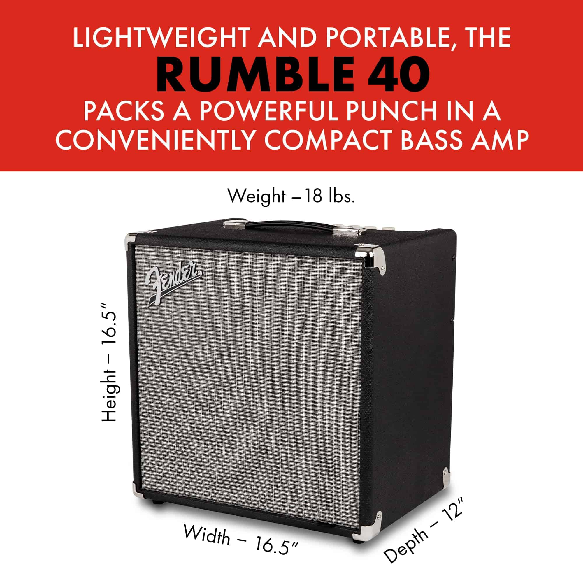 Amplificador de Bajo Fender Rumble 40 V3 para Guitarra - Imagen 4