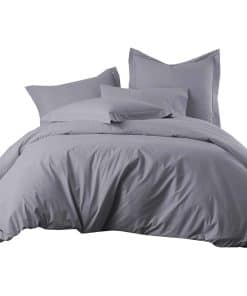 Juego de Funda Nórdica de Mezcla de Algodón del -Gris