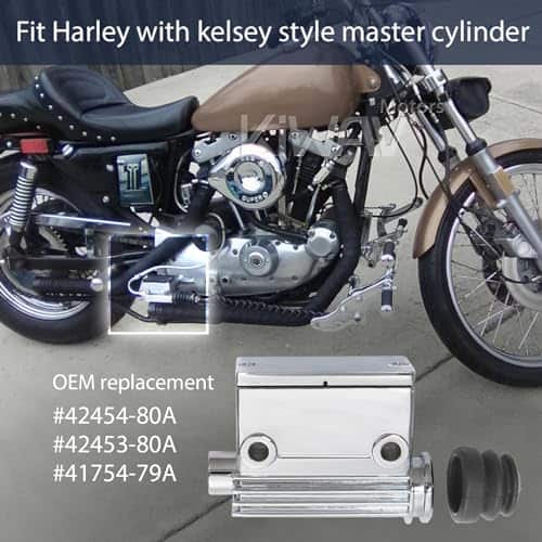 Cilindro maestro de freno trasero KiWAV 3/4" Bore cromado - Imagen 4