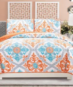 Juego de Colcha Reversible de 3 Piezas de Gran Linen para