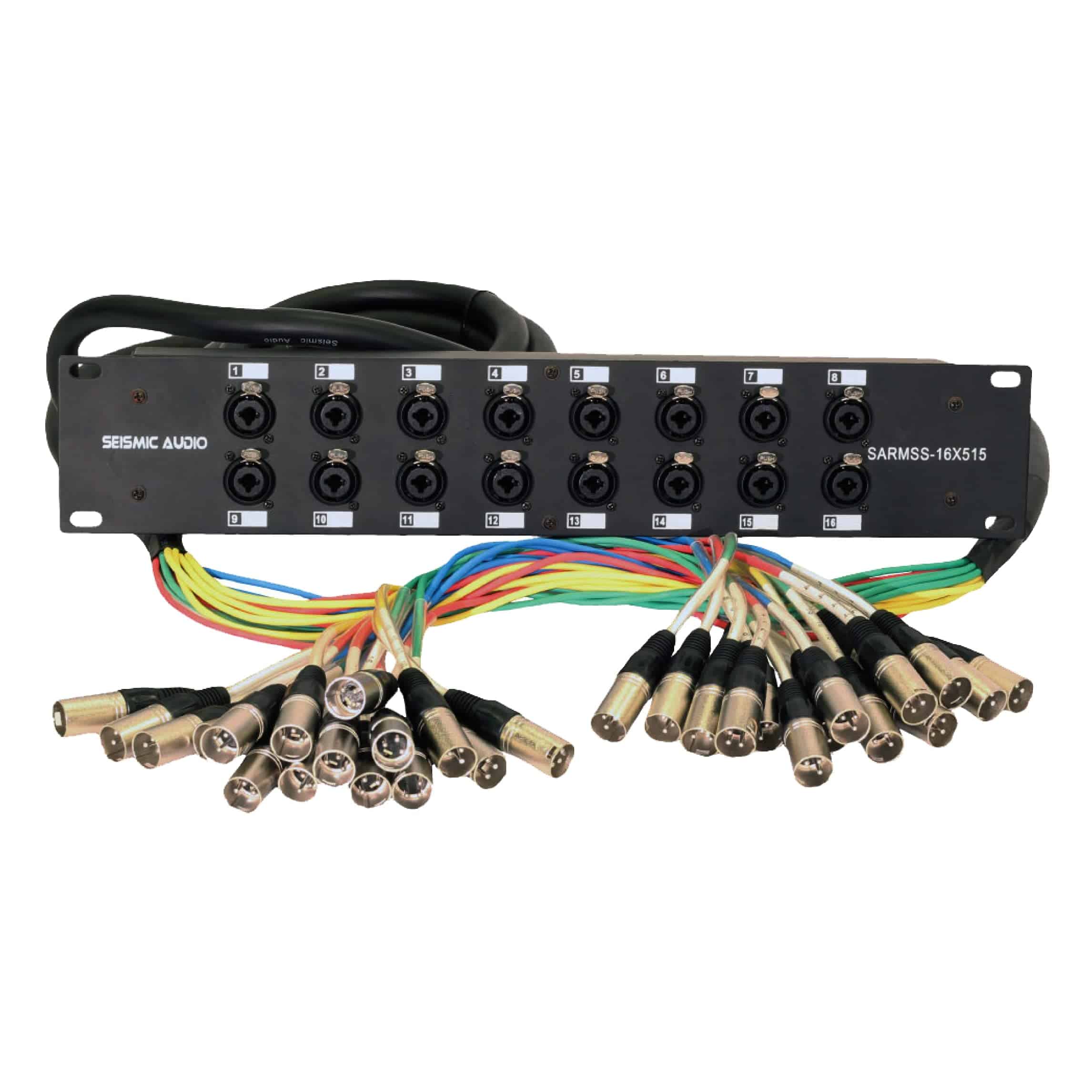 Seismic Audio Rack Mount 16 Channel TRS Combo Splitter