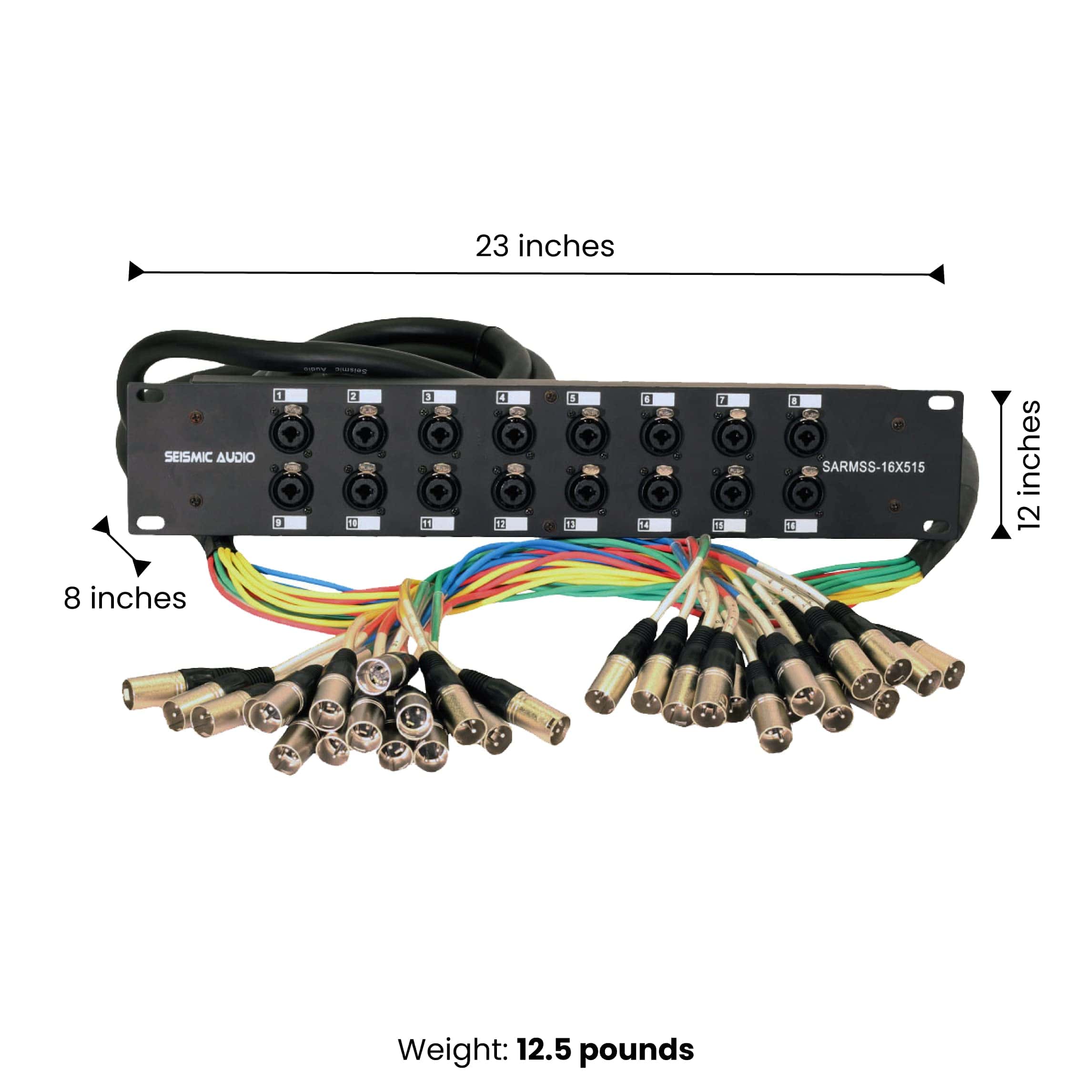 Seismic Audio Rack Mount 16 Channel TRS Combo Splitter - Imagen 3