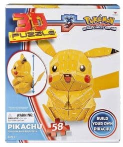 Rompecabezas tridimensional de Pikachu respaldado por espuma