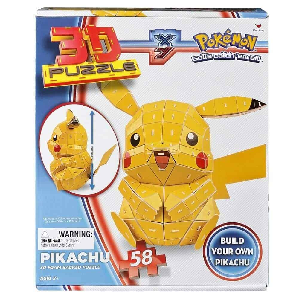 Rompecabezas tridimensional de Pikachu respaldado por espuma