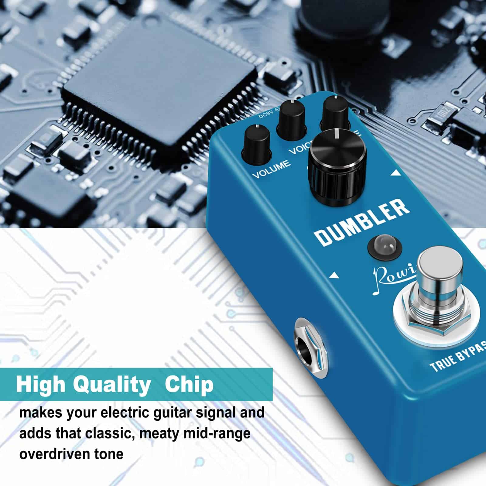 Pedal de Overdrive Analógico Dumbler Rowin para Guitarra y - Imagen 4