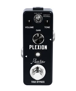 Pedal de Distorsión Rowin Plexion para Guitarra y Bajo con