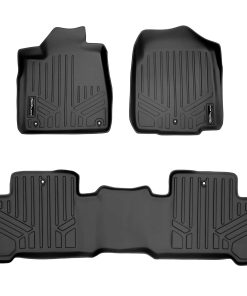 SMARTLINER Juego de Alfombras a Medida de 2 Filas en Negro