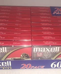 Paquete de 20 casetes de audio en blanco Maxell UR 60