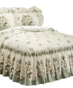 Colcha de Cama Ligera con Volantes Florales de Jardín de