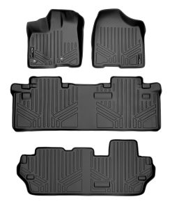 Juego de alfombras a medida Smartliner de 3 filas en negro