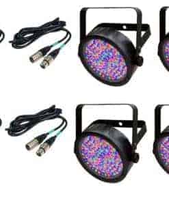 (4) Chauvet DJ SlimPar 56 LED Slim Par Can Pro RGB Lighting