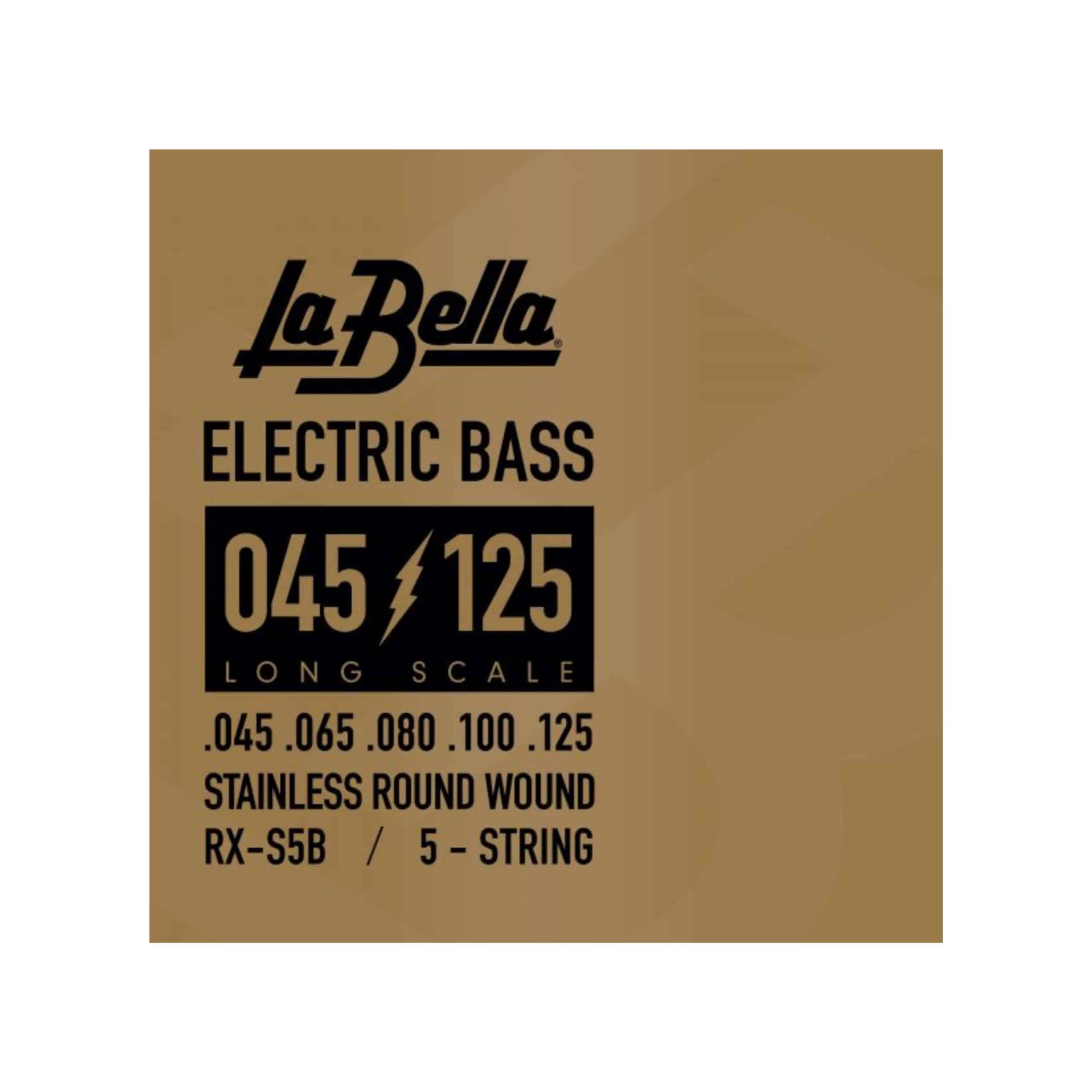 La Bella RX-S5B Cuerdas de Bajo de Níquel Encordadas