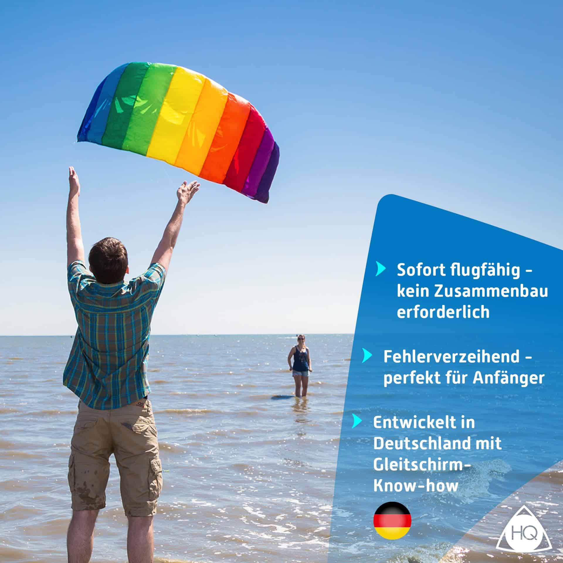 Cometa acrobática HQ Symphony Beach III 1.8, Arcoíris, - Imagen 6