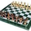 Tablero de ajedrez de mármol verde coleccionable StonKraft