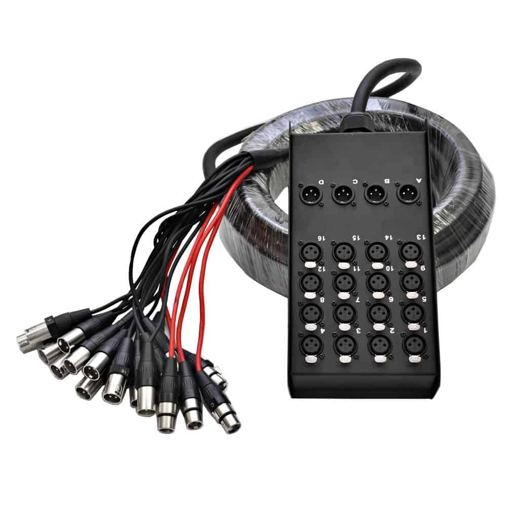 Cable Serpiente de Circuito de 16 Canales XLR de Perfil