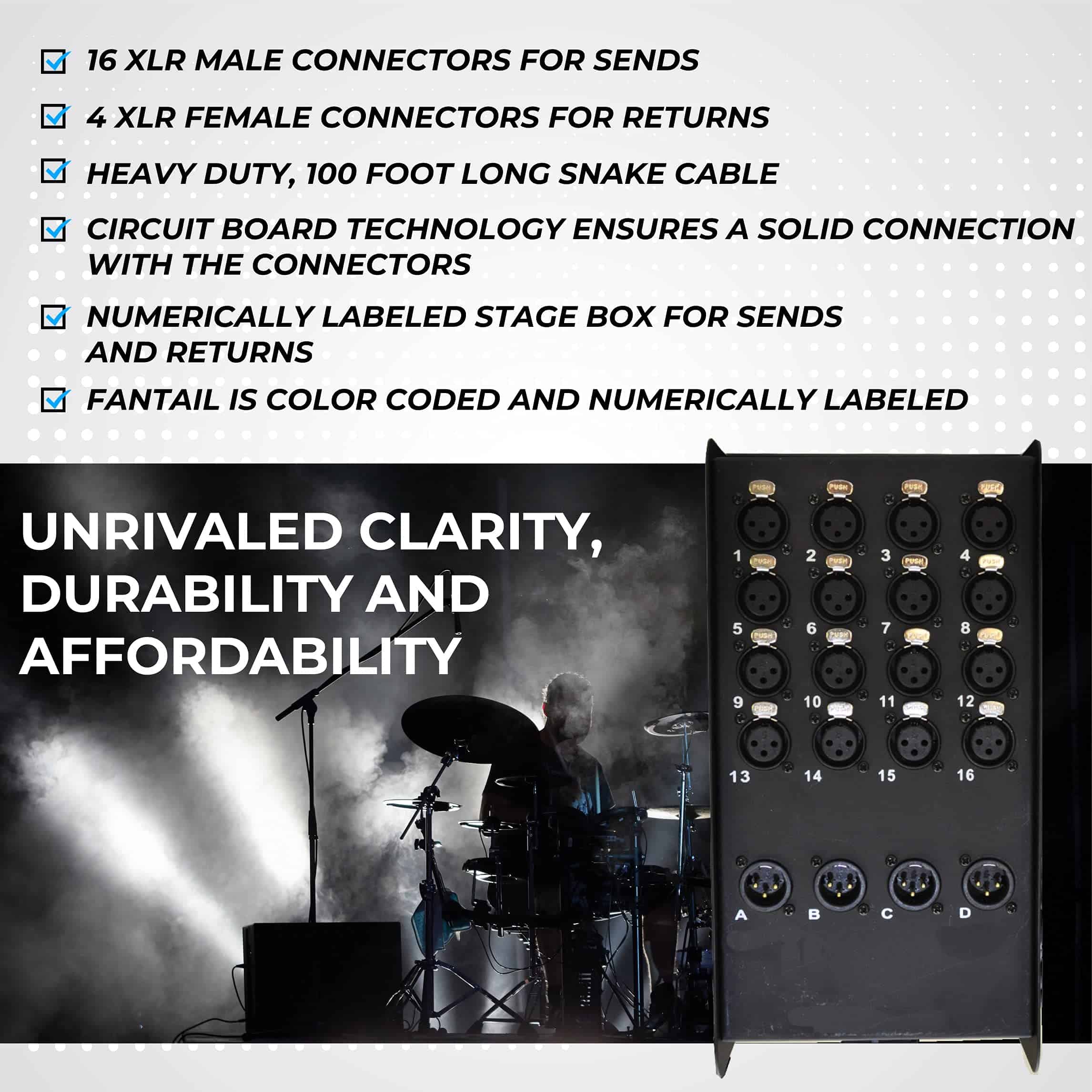 Cable Serpiente de Circuito XLR de 16 Canales de Perfil - Imagen 8