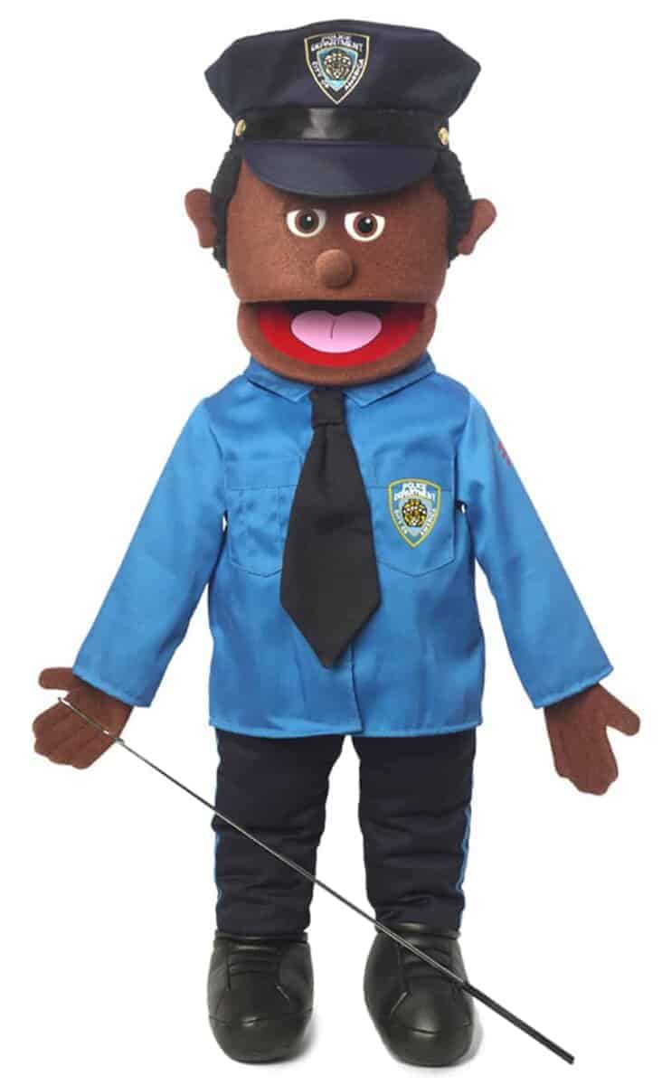 Marioneta de Policía de 25", Negra, Masculina, Estilo