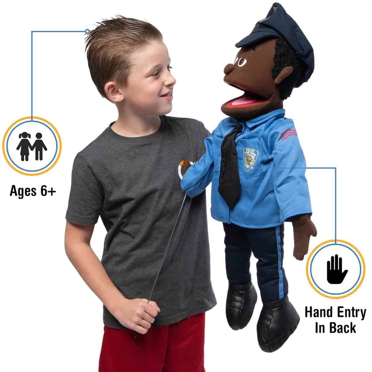 Marioneta de Policía de 25", Negra, Masculina, Estilo - Imagen 3