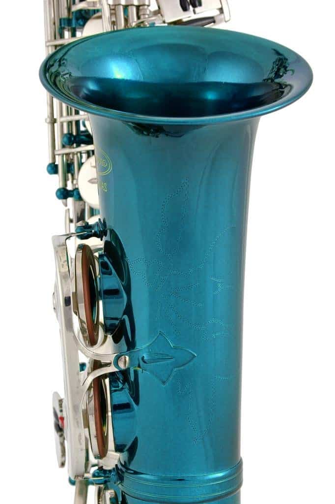 Saxofón Alto Lazarro Profesional Cuerpo Azul Marino Teclas - Imagen 7