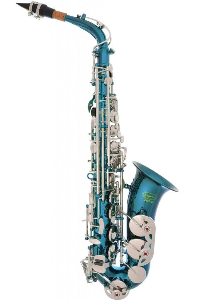 Saxofón Alto Lazarro Profesional Cuerpo Azul Marino Teclas - Imagen 3