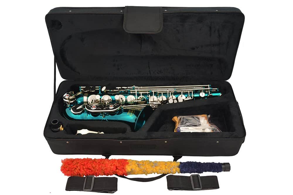 Saxofón Alto Lazarro Profesional Cuerpo Azul Marino Teclas - Imagen 8