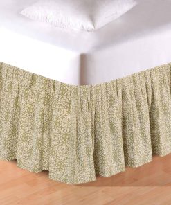 Faldón de cama C&F Home Althea tamaño King en verde