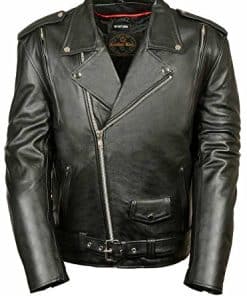 Chamarra de Motocicleta Ventilada para Hombre de Cuero King