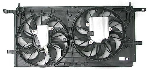 Ensamblaje de ventilador de radiador y condensador doble